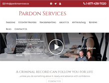 Tablet Screenshot of pardonservices.ca